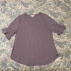 Grace & Lace Lavender Short Sleeve Top